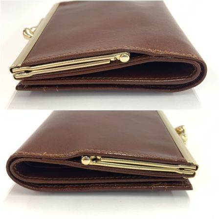  BALLY バリー  がま口 二つ折り財布 ブラウン