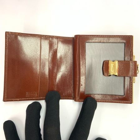  BALLY バリー  がま口 二つ折り財布 ブラウン