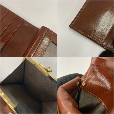  BALLY バリー  がま口 二つ折り財布 ブラウン