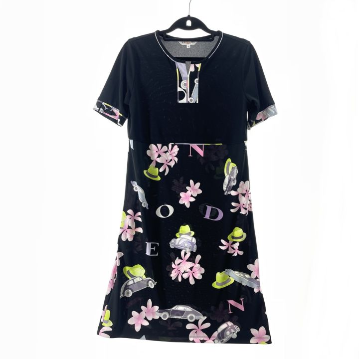 LEONARD レオナール レディース ワンピース 花柄×ロゴ サイズ38  