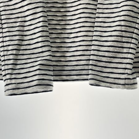  adabat アダバット ゴルフウエア レディースレディース ハイネック ボーダー 長袖カットソー サイズ36 ホワイト