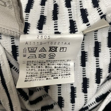  adabat アダバット ゴルフウエア レディースレディース ハイネック ボーダー 長袖カットソー サイズ36 ホワイト