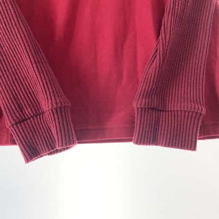  adabat アダバット ゴルフウエア レディース 異素材長袖モックネックプルオーバー サイズ36 119-19016 レッド