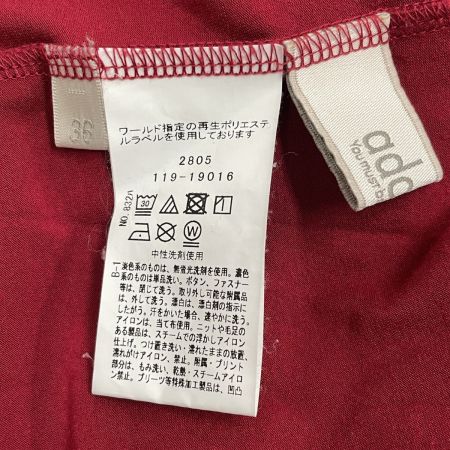  adabat アダバット ゴルフウエア レディース 異素材長袖モックネックプルオーバー サイズ36 119-19016 レッド