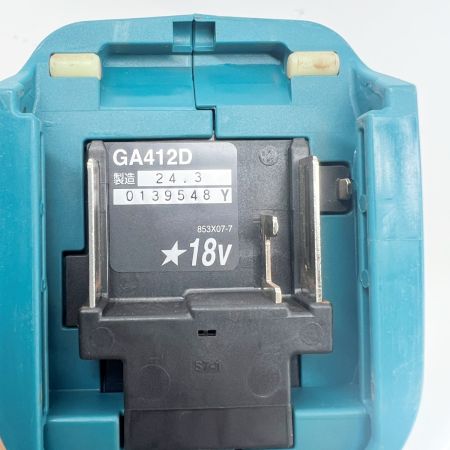  MAKITA マキタ ディスクグラインダー 本体のみ コードレス式 18V 100mm GA412D グリーン