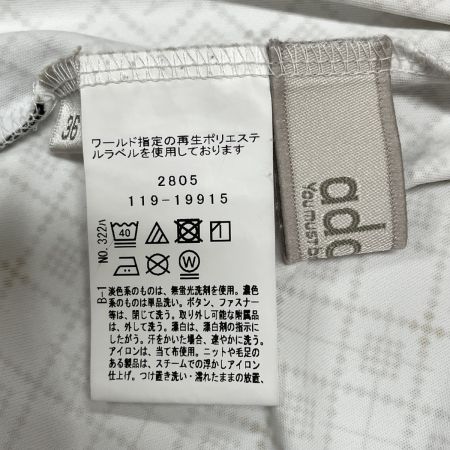  adabat アダバット ゴルフウエア レディース ダイヤ柄 長袖モックネックプルオーバー サイズ36 ホワイト
