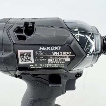  HiKOKI ハイコーキ インパクトレンチ 充電器・充電池2個・ケース付 WH36DC ブラック
