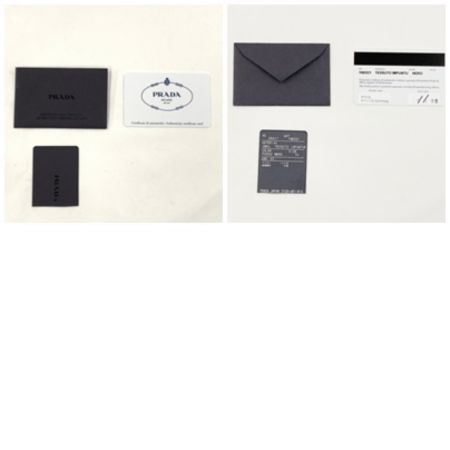  PRADA プラダ  刺繍 ナイロン 化粧ポーチ ポーチ ブラック