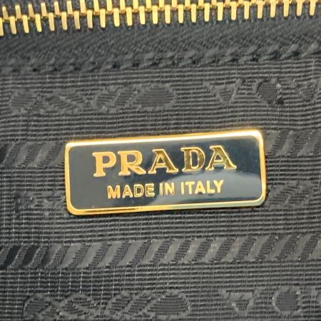  PRADA プラダ  刺繍 ナイロン 化粧ポーチ ポーチ ブラック