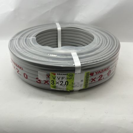  YAZAKI  電材 VVFケーブル 3芯 3× 2.0 PbF 100m 未開封品