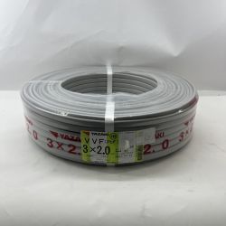 〇〇 YAZAKI  電材 VVFケーブル 3芯 3× 2.0 PbF 100m 未開封品 Nランク
