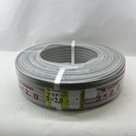  YAZAKI YAZAKI 電材 VVFケーブル 3芯 3× 2.0 PbF 100m 未開封品