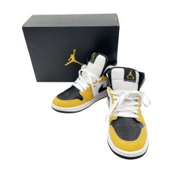 〇〇 NIKE ナイキ メンズ スニーカー Air Jordan 1 Mid "Yellow Ochre" サイズ25cm DQ8426-701 イエロー×ホワイト Bランク