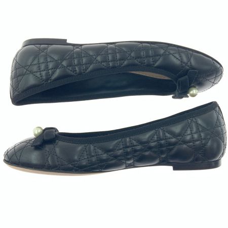  Christian Dior クリスチャンディオール キルティング バレエシューズ フラットシューズ 表記サイズ 37 ブラック