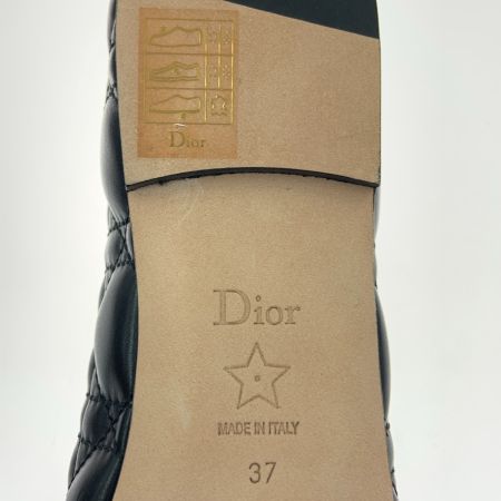  Christian Dior クリスチャンディオール キルティング バレエシューズ フラットシューズ 表記サイズ 37 ブラック