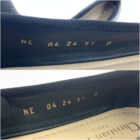  Christian Dior クリスチャンディオール キルティング バレエシューズ フラットシューズ 表記サイズ 37 ブラック