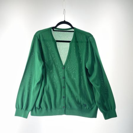  Leilian レリアン レディース カーディガン サイズ13+ グリーン