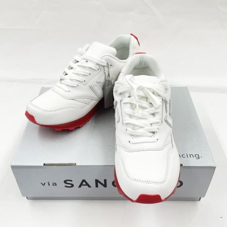  Via SANGACIO メンズ  スニーカー にゅ 200足限定 サイズ26.5cm レッド×ホワイト