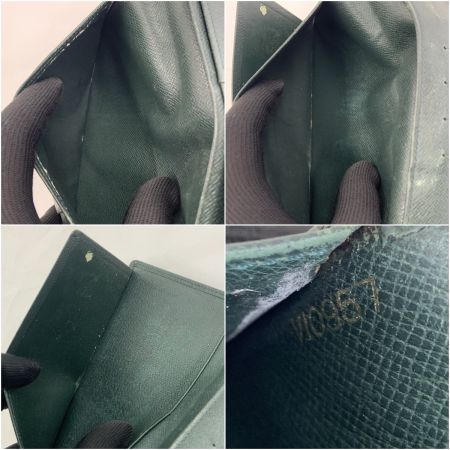  LOUIS VUITTON ルイヴィトン タイガ ポルト バルール カルト クレディ 長札入れ  M30394 グリーン 現状渡し 