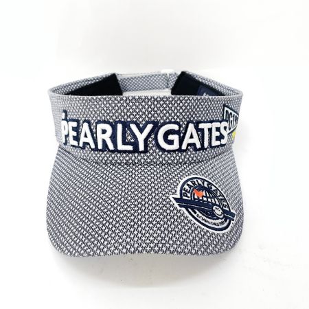  PEARLY GATES パーリーゲイツ サンバイザー総柄 スマイル 053-2187515 ネイビー