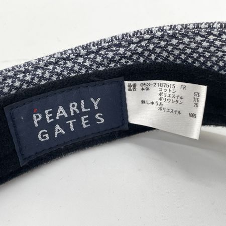  PEARLY GATES パーリーゲイツ サンバイザー総柄 スマイル 053-2187515 ネイビー