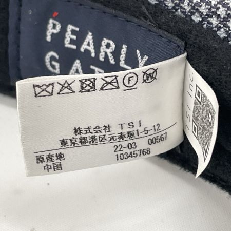  PEARLY GATES パーリーゲイツ サンバイザー総柄 スマイル 053-2187515 ネイビー