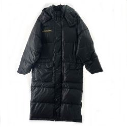 〇〇 DIADORA スポーツウエア サッカー メンズ ダウンコート サイズO AD2160 ブラック Bランク