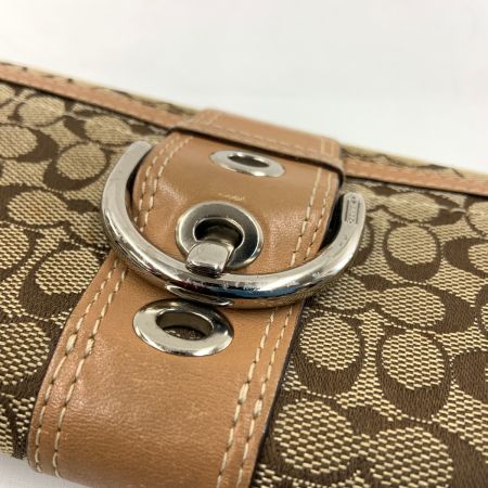  COACH コーチ シグネチャー 二つ折り 長財布 ブラウン