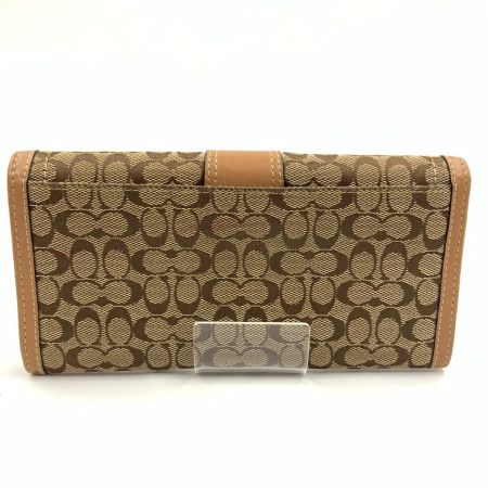  COACH コーチ シグネチャー 二つ折り 長財布 ブラウン