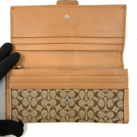  COACH コーチ シグネチャー 二つ折り 長財布 ブラウン