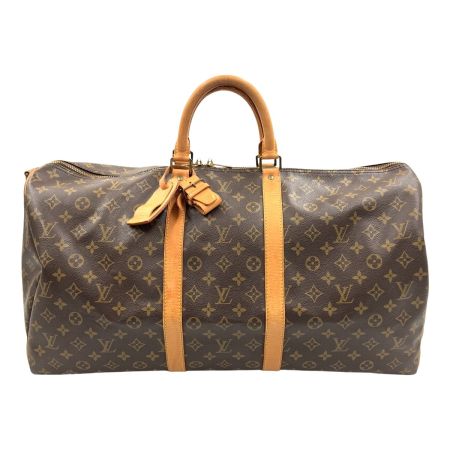  LOUIS VUITTON ルイヴィトン モノグラム キーポル55 ボストンバッグ M41424 ブラウン
