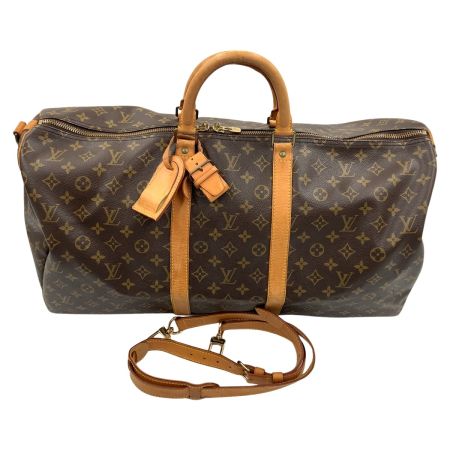 LOUIS VUITTON ルイヴィトン モノグラム キーポル55 ボストンバッグ M41424 ブラウン