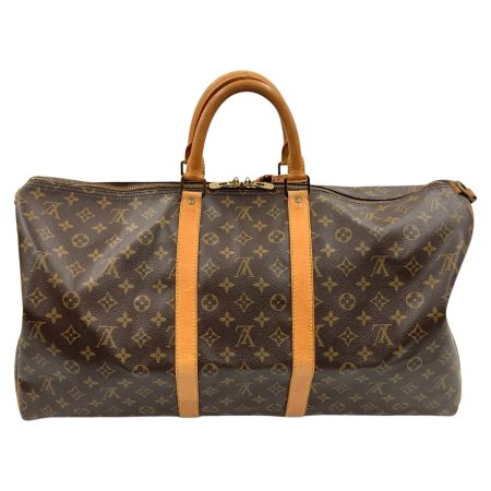  LOUIS VUITTON ルイヴィトン モノグラム キーポル55 ボストンバッグ M41424 ブラウン