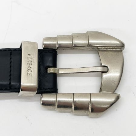  VERSACE ベルサーチ  ベルト ブラック×シルバー