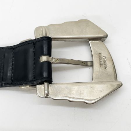  VERSACE ベルサーチ  ベルト ブラック×シルバー