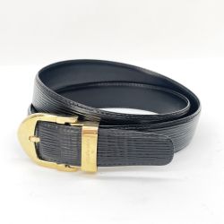 〇〇 LOUIS VUITTON ルイヴィトン サンチュールクラシックエピ ベルト M6833Q ブラック×ゴールド Bランク