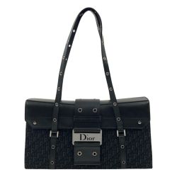〇〇 Christian Dior クリスチャンディオール トロッター ストリートシック ショルダーバッグ ブラック Bランク