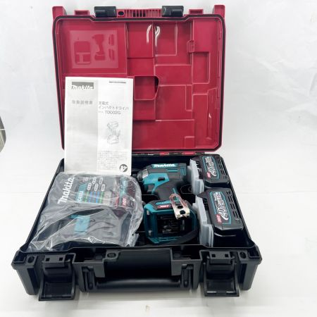  MAKITA マキタ インパクトドライバ 40v 充電器・充電池2個・ケース付  TD002G ブルー 未使用品