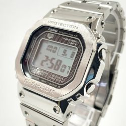 〇〇 CASIO カシオ Gショック スマートフォンリンク ボーイズ ソーラー電波クォーツ 腕時計 GMW-B5000D-1JF シルバー Bランク