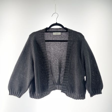  Leilian レリアン レディース カーディガン サイズ11 グレー