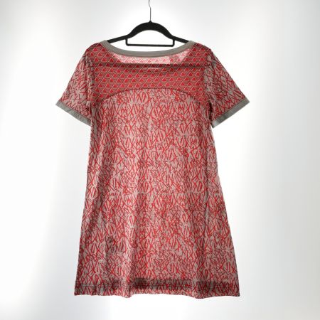  HIROKO BIS ヒロコ ビス レディース  チュニック サイズ9 レッド×グレー