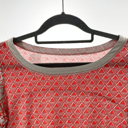  HIROKO BIS ヒロコ ビス レディース  チュニック サイズ9 レッド×グレー