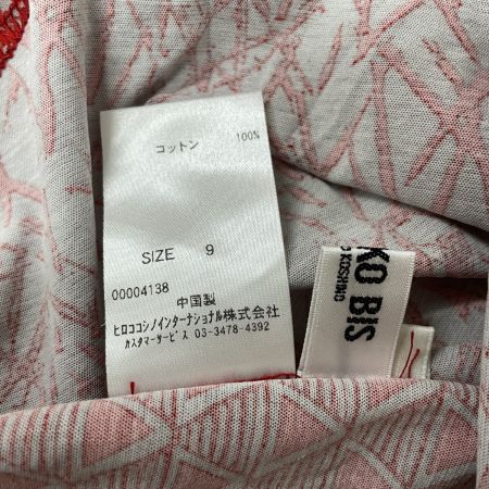  HIROKO BIS ヒロコ ビス レディース  チュニック サイズ9 レッド×グレー