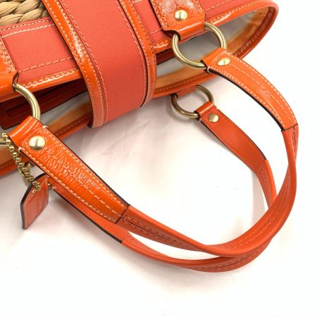  COACH コーチ ターンロック カゴバッグ トートバッグ 10728 オレンジ