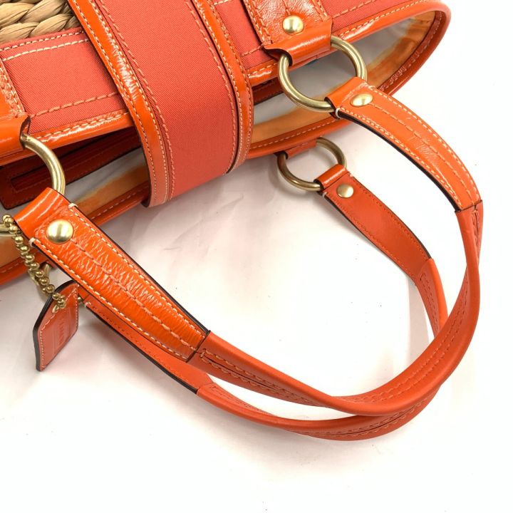 COACH コーチ ターンロック カゴバッグ トートバッグ 10728 オレンジ
