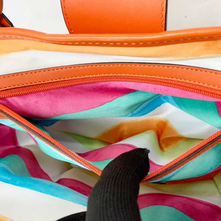 COACH コーチ ターンロック カゴバッグ トートバッグ 10728 オレンジ