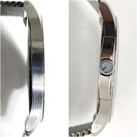  GUCCI グッチ Gタイムレス クォーツ 腕時計 126.3 シルバー x ブラック