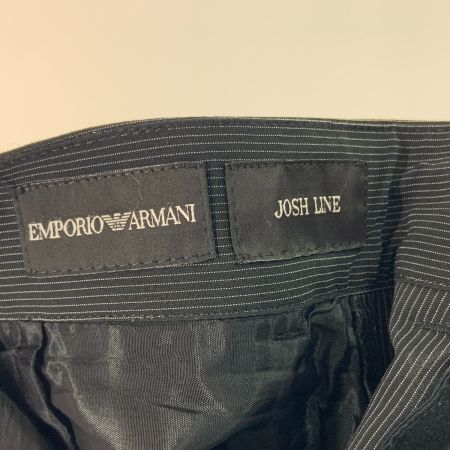  EMPORIO ARMANI エンポリオアルマーニ ストライプ柄 表記サイズ 54 スラックス ブラック