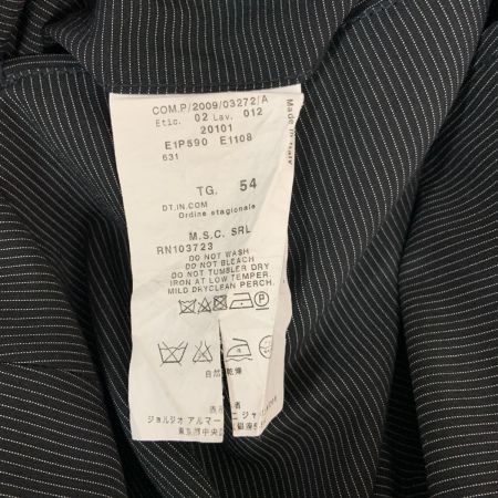  EMPORIO ARMANI エンポリオアルマーニ ストライプ柄 表記サイズ 54 スラックス ブラック