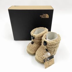 〇〇 THE NORTH FACE ザノースフェイス キッズ ブーツ ヌプシ ブーティ VII フリース サイズ14cm NFJ52373 ベージュ Sランク